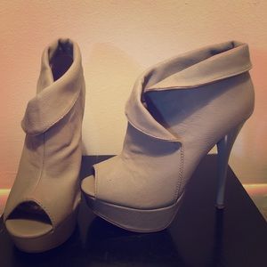 Peep-Toe Booties w/ a Stiletto Heel